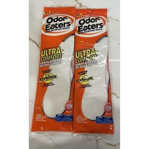 Odor-Eaters Insoles Ultra-Comfort Odor-Destroying 2 Pairs Men Women Vented‎ New